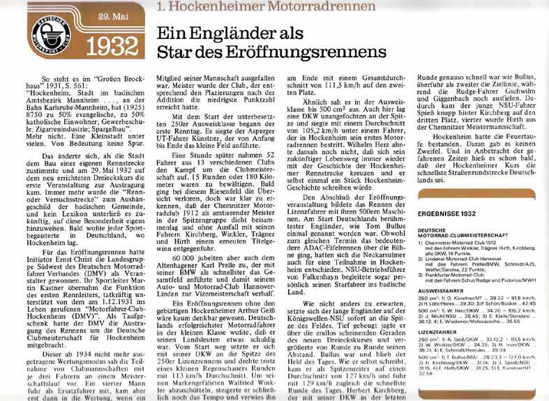 Hockenheim Eröffnungsrennen