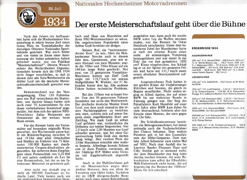 Hockenheim Eröffnungsrennen